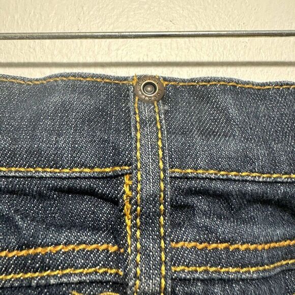 Vintage Daisy Fuentes Denim Skirt Dark Blue Jean Long Y2K 90s Modest Women sz 6 - Picture 10 of 11